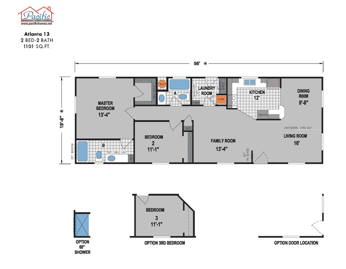 PACIFIC ATLANTA 14 - 3BD X 2BA 1,101 SQFT